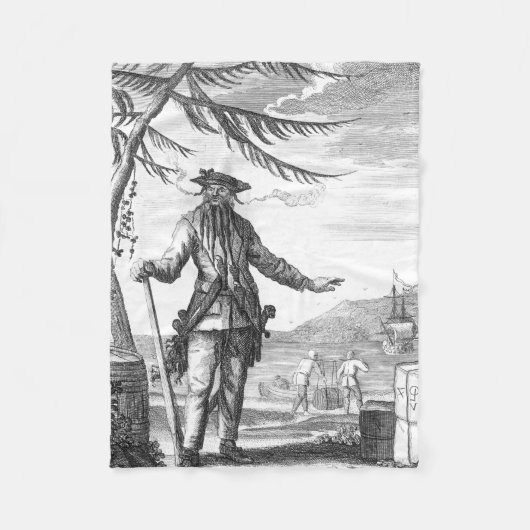 黒ひげ フリースブランケット (正面)