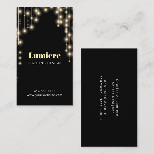 黒ぶら下がったの光 名刺 (正面/裏面)