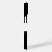 黒ぼやけ線の金の線とカスタム文字 Case-Mate iPhoneケース (裏面 / 右)