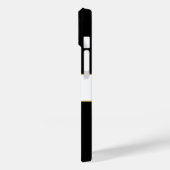 黒ぼやけ線の金の線とカスタム文字 Case-Mate iPhoneケース (裏面 / 左)