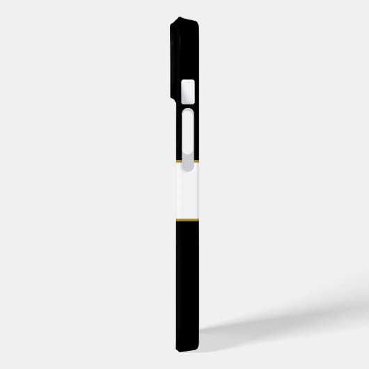 黒ぼやけ線の金の線とカスタム文字 Case-Mate iPhoneケース (裏面 / 左)