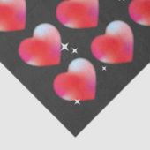 黒ぼやけ色のハートと星 薄葉紙 (詳細)