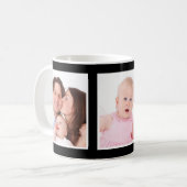 黒またはカスタムカラー3ポートレート写真 コーヒーマグカップ (正面左)