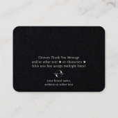 黒またはグレー。会社のロゴ、写真、あいさつ 名刺 (裏面)