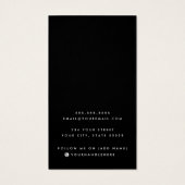 黒または任意の色を追加ロゴのイヤリングディスプレイカード (裏面)