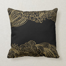 黒または色の装飾用クッションの金ゴールドのレース