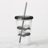 黒まだらウナギの漫画イラストレーション アクリルタンブラー (裏面)