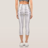 黒まだらウナギの漫画イラストレーション カプリレギンス (裏面)