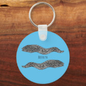 黒まだらウナギの漫画イラストレーション キーホルダー (正面)