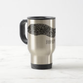 黒まだらウナギの漫画イラストレーション トラベルマグ (正面左)