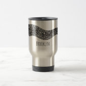 黒まだらウナギの漫画イラストレーション トラベルマグ (中央)