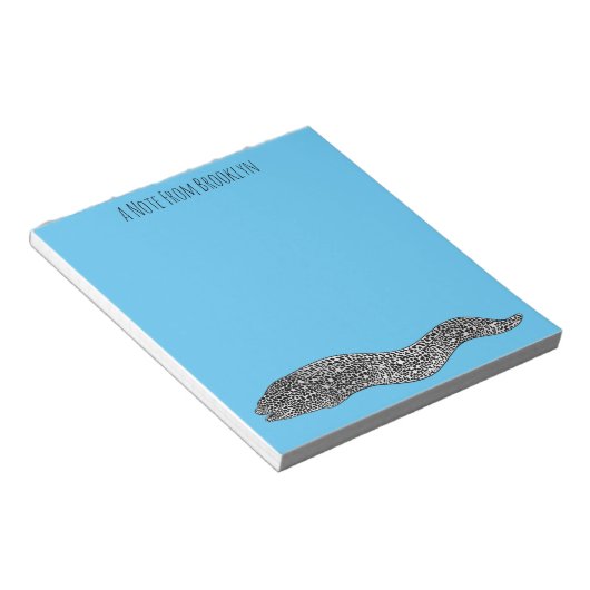 黒まだらウナギの漫画イラストレーション ノートパッド (アングル)