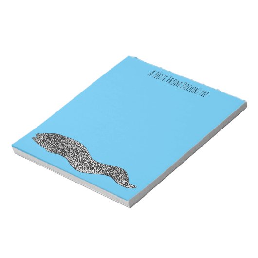 黒まだらウナギの漫画イラストレーション ノートパッド (回転)