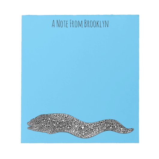 黒まだらウナギの漫画イラストレーション ノートパッド (正面)