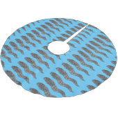 黒まだらウナギの漫画イラストレーション ブラッシュドポリエステルツリースカート (アングル)