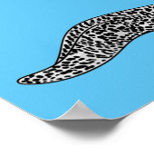 黒まだらウナギの漫画イラストレーション ポスター (角)