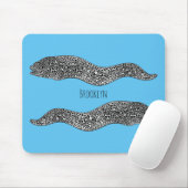 黒まだらウナギの漫画イラストレーション マウスパッド (マウス)