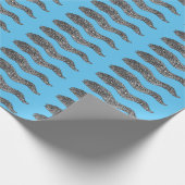 黒まだらウナギの漫画イラストレーション ラッピングペーパー (角)