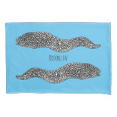 黒まだらウナギの漫画イラストレーション 枕カバー (正面)