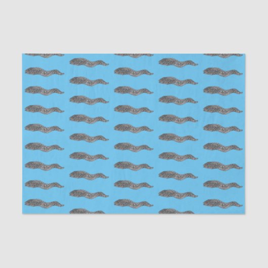 黒まだらウナギの漫画イラストレーション 薄葉紙 (正面)