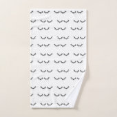 黒まつげ バスタオルセット (ハンドタオル)