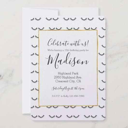 黒まつげ 招待状 (正面)