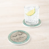 黒まつガーリーげ金ゴールドアクアヒョウ柄 コースター (側面)