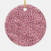 黒まつガーリーげ金ゴールドピンクヒョウ柄 セラミックオーナメント (裏面)