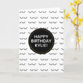 黒まつパーソナライズされたげ カード (黄色い花)