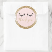 黒まつ毛金ゴールドキラキラ ラウンドシール (バッグ)