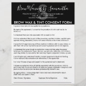 黒まゆげワックス染色顧客同意免責同意書 チラシ (裏面)