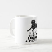 黒もしいラブラドール犬を連れてこない コーヒーマグカップ (正面左)