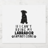 黒もしいラブラドール犬を連れてこない スパークリングワインラベル (シングルラベル)