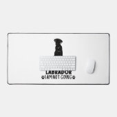 黒もしいラブラドール犬を連れてこない デスクマット (キーボード&マウス)