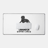 黒もしいラブラドール犬を連れてこない デスクマット (キーボード&マウス)