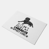 黒もしいラブラドール犬を連れてこない ドアマット (アングル)