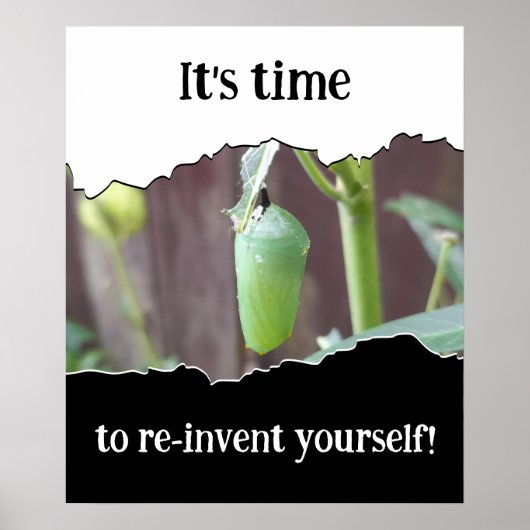 黒やる気を起こさせると白を再発明 ポスター (正面)