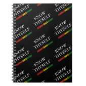 黒やる気を起こさせる史の月を知る ノートブック (正面)