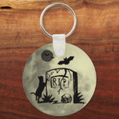 黒よくはしゃぐ猫キーチェーン キーホルダー (正面)