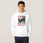 黒よくはしゃぐ猫フード付きスウェットシャツ パーカ (正面フル)