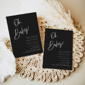 黒を基調としたゴシックスタイルのベイビーシャワーの招待状 招待状