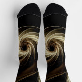 黒を越える黄金の渦 ソックス (上部)