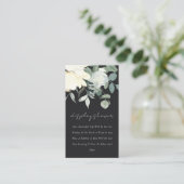 黒アイボリー白フローラバンチ表示赤ちゃんシャワー エンクロージャーカード (スタンド正面)