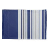 黒アクセント付き青と白の枕カバー 枕カバー (裏面)