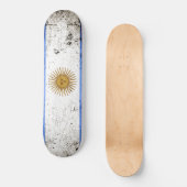 黒アグランジルゼンチン国旗 スケートボード (正面)