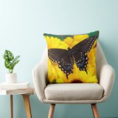 黒アゲハチョウ蝶 クッション (椅子)