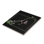 黒アゲハチョウ蝶 タイル (側面)