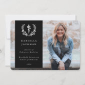 黒アスクレピウス医学卒業写真 案内状 (正面)