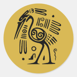 黒アステカヘロン金ゴールドメキシコスタイル ラウンドシール