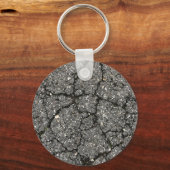 黒アスファルト通り舗装セメント キーホルダー (正面)